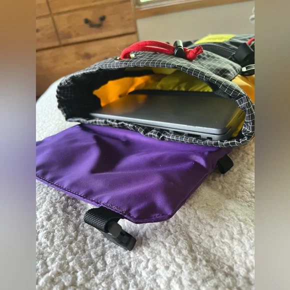 Like New! Topo Designs Mini Rover Backpack Ripstop/Black/Purple Retro Unisex - Picture 10 of 15